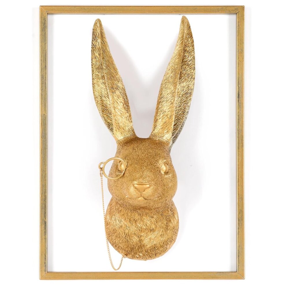 Gold Rabbit Head Wall Decor
